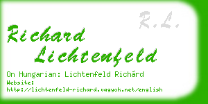 richard lichtenfeld business card